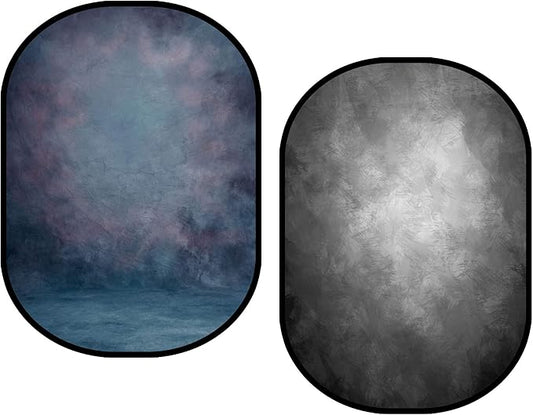 Kate Collapsible Backdrop Pop Up Photo Backdrops Grey Portable Background for Portrait Photography, for Video, for Live Stream, 5x6.5ft