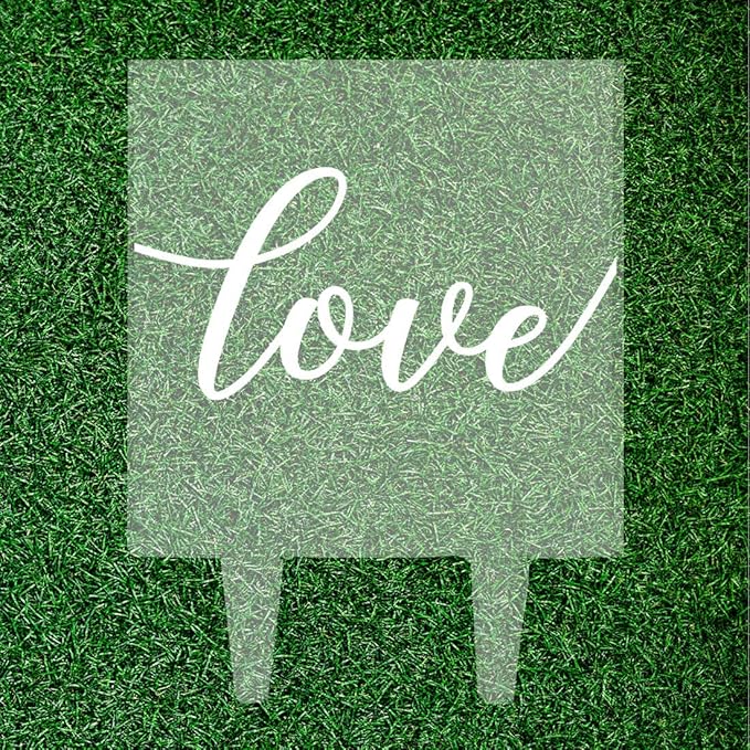 Andaz Press Love Custom Wedding Cake Topper, Acrylic Square Couple Cake Topper