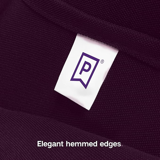 Gee Di Moda Fitted Tablecloth - 48 x 30 Inch Eggplant Fitted Table Cloth for 4 Foot Rectangle Table - Heavy Duty Washable Fabric - for 4 Ft Buffet Table Holiday Party Dinner Wedding & Trade Show