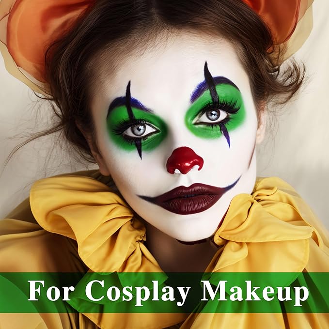 MEICOLY Lime Green Face Body Paint Stick,Christmas Stocking Stuffers,Green Face Paint for Halloween SFX Witch Hulk Elphaba Makeup,Hunting Camo Face Paint,Eye Black Stick for Baseball Softball Football
