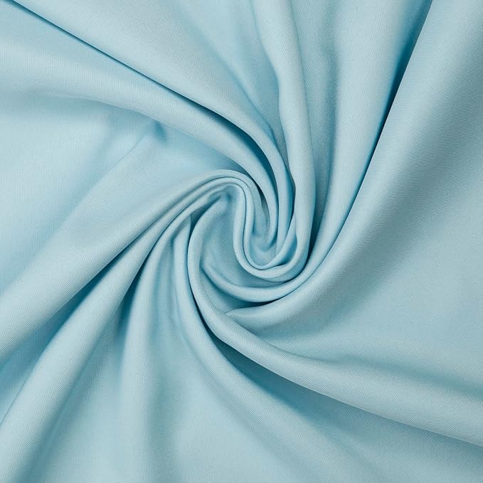 Gee Di Moda Fitted Tablecloth - 72 x 30 Inch Baby Blue Fitted Table Cloth for 6 Foot Rectangle Table - Heavy Duty Washable Fabric - for 6 Ft Buffet Table Holiday Party Dinner Wedding & Trade Show