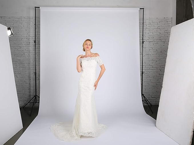 Huamei Seamless Photography Background Paper, Photo Backdrop Paper 8.9 x 36 Feet / 2.72 x 11 Meters 272133 (Ivorine)