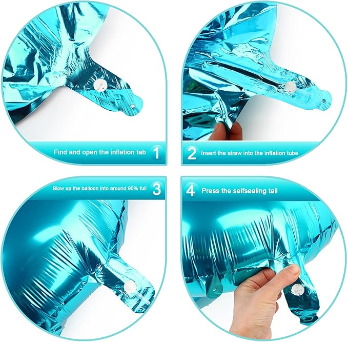 Large Blue 40 Inch Birthday Number 5 Balloon, Blue Five 5th 15 25 35 50 55 Birthday Anniversary Celebration Decorations, Foil Mylar Helium Numbers 5 Balloons Girl Boy Party Supplies