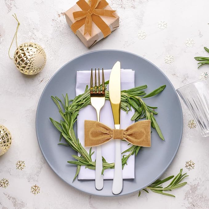 Yilloog 3/8'' 1'' 2'' 90 Yards Christmas Velvet Ribbon Vintage Satin Fabric Velvet Ribbon Roll for Christmas Tree Ornaments Decoration Gift Wrapping Bow DIY Crafts (Khaki)