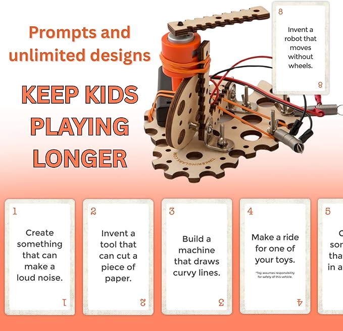 Robotics Engineering Kit | Designed by Scientists in USA | 50+ Parts | 10+ STEM Projects For Kids 8-12 | Learn Electronics, Science | Grow Creativity, Grit | Great DIY Inventor Toy Gift