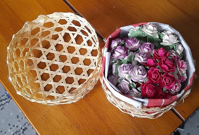 144pcs Mulberry Paper Mini Roses Artificial Flowers Heads with Stems for DIY Crafts Accessories Make Bridal Hair Clips Headbands Dress Wedding Bridal Bouquet Party Home Decor Valentine's (Ivory White)