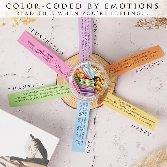 Bible Verse Jar for Teacher – 92 Color-Coded Scriptures, Christian Teacher Gift for Women, Encouraging Back to School Teacher Gifts, Inspirational Teacher Appreciation Present