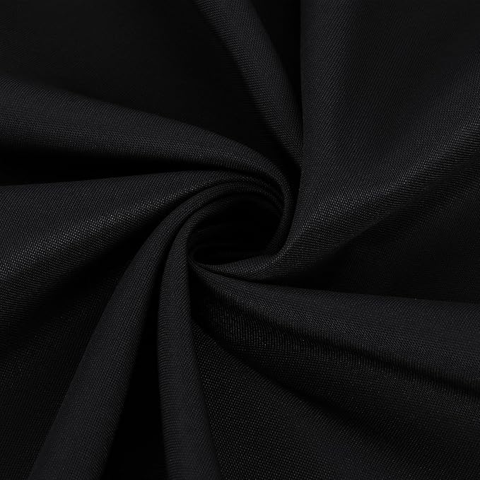sancua 6 Pack Round Tablecloth 108 Inch Black, Stain and Wrinkle Resistant Table Cloth - Washable Polyester Table Cover for Dining Tables, Buffet Parties and Camping