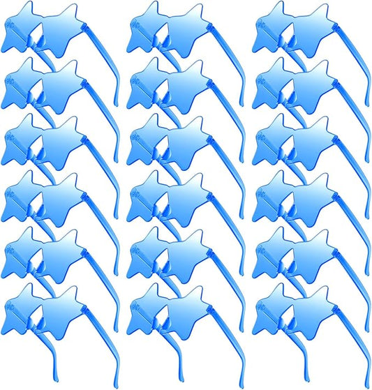 Morcheiong 10/20/30/40 Pack Star Sunglasses Colorful Rimless Sunglasses, Cool Pool Wedding Party Favor Pentagram Glasses