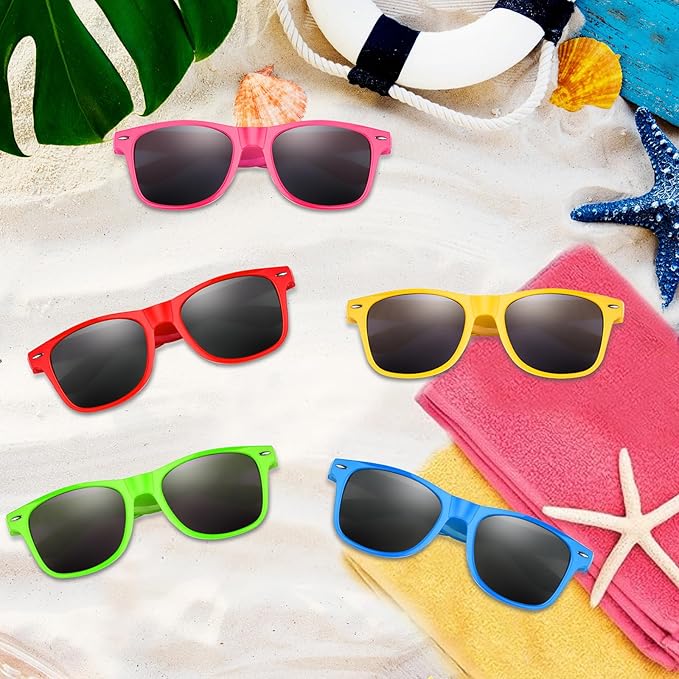 Colorful Party Sunglasses Bulk 20 Packs for Wedding Beach Summer Pool Party Supplies Goodie Bags Stuffers