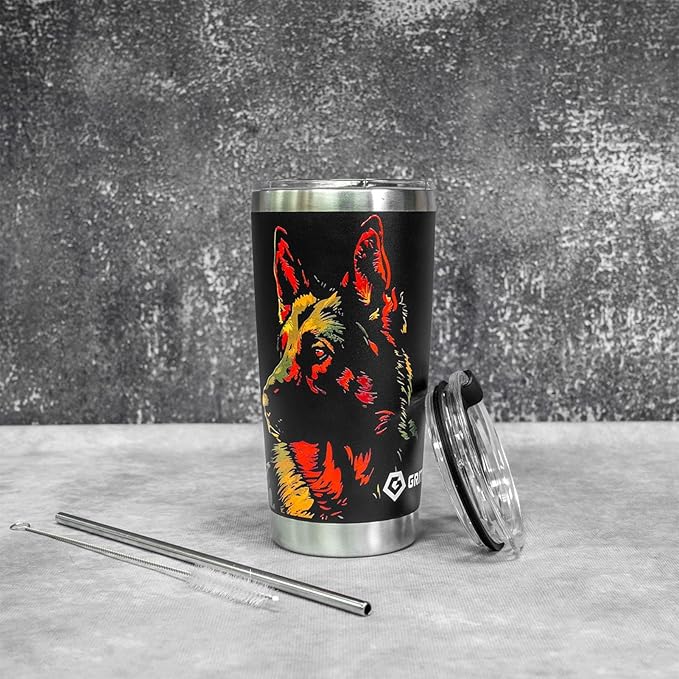 GRITR Stainless Steel Tumbler – 20oz/30oz, Insulated & Leakproof, Hot or Cold Drinks Anywhere, Travel Tumbler with Straw and Lids for Coffee, Water & Smoothies