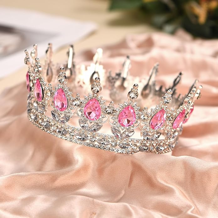 Crown for Women Crystal Rhinestone Wedding Tiara Queen Hair Accessories for Birthday Prom Pageant Princess Headband
