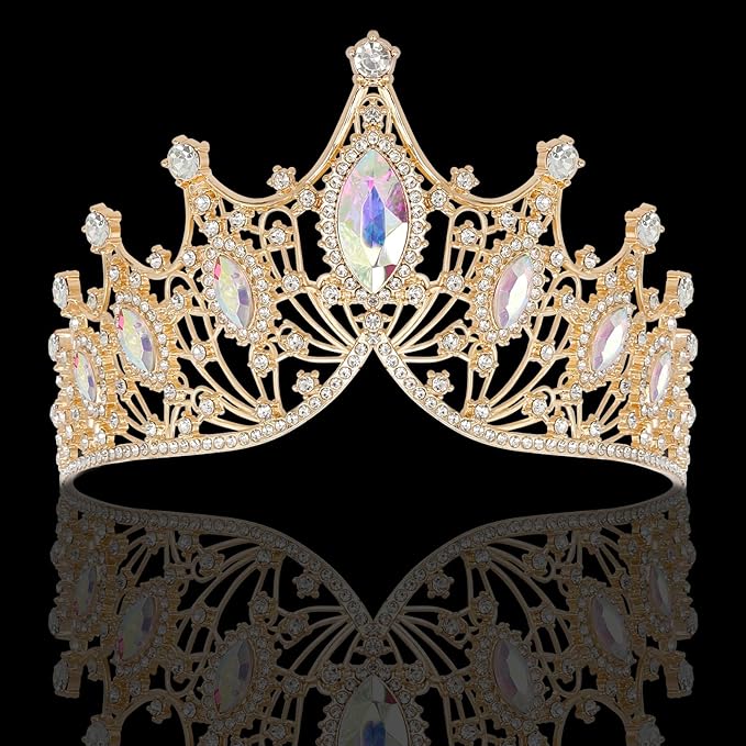Tiaras Headbands Crown for Women and Girls, Princess Rhinestone Crown for Bridal, Crystal Queen Tiara Head Band Hair Accessories for Prom Wedding and Party