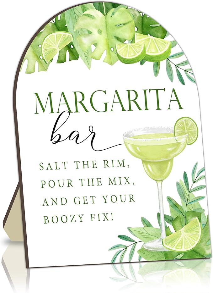 Margarita Station Bar Sign, Cocktail Bar Sign for Bachelorette, Bridal Shower Table Signs, Cocktail Drinking Station Welcome Board, Margarita Drink Board for Bachelor Party, Bridal Party Decor Sign