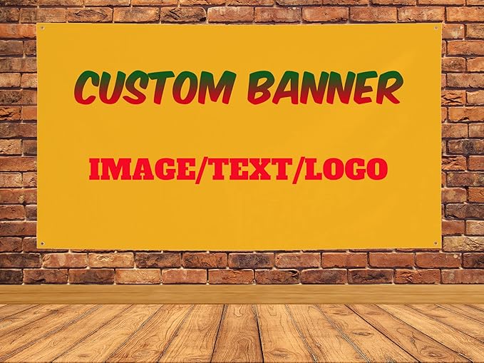 Custom Banners And Signs Customize With Photo Logo Text Personalized Banner For Parties Business Birthday Graduation Indoor Outdoor 47 X 71 Inch