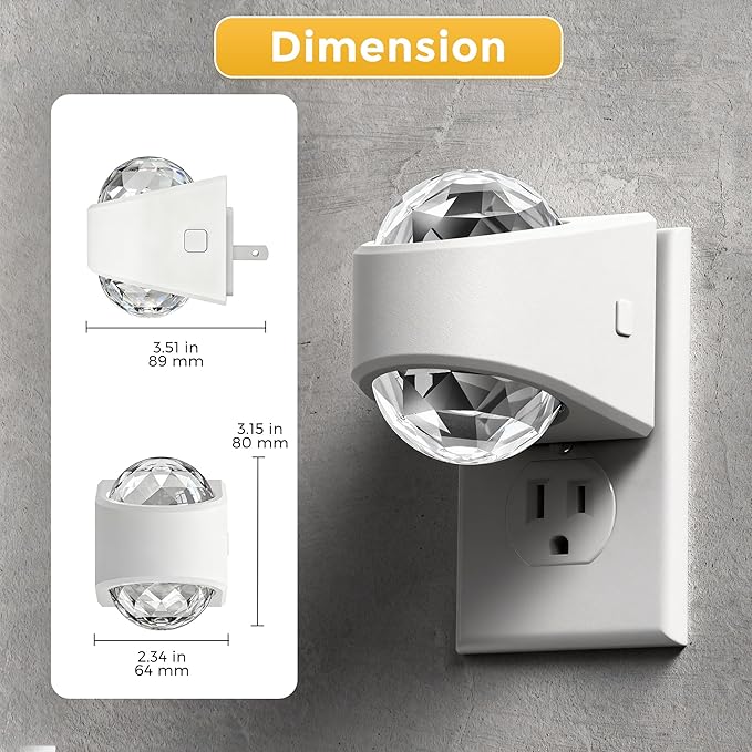 L LOHAS LED Night Light for Kids,Plug in Night Light with Light Sensor,Multi-color Projector Light for Kids Playroom Ceiling Decor Home Theater Party