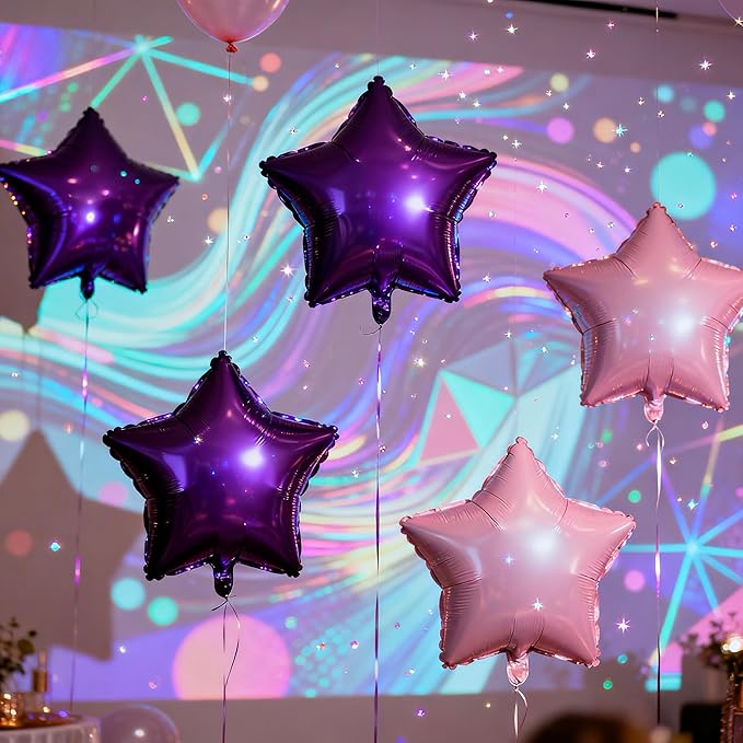 Star Balloons,12Pcs Star Shaped Foil Balloons,18 Inch Large Helium Polyester Film Balloon for Baby Shower Birthday Anniversary Party Decorations