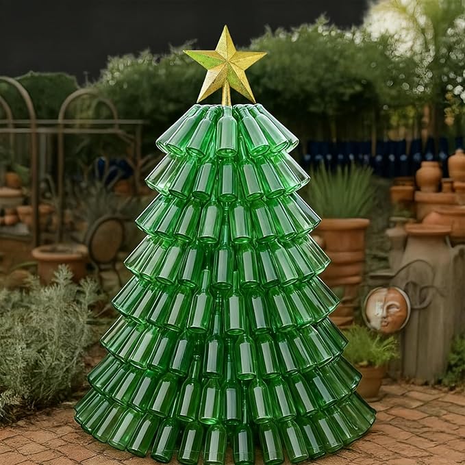 Rtteri 24 Pcs Decorative Colored Wine Bottles 375ml Empty Glass Bottles for Flowers Wedding Decor Centerpiece Christmas Party Favor DIY Crafts (Green)