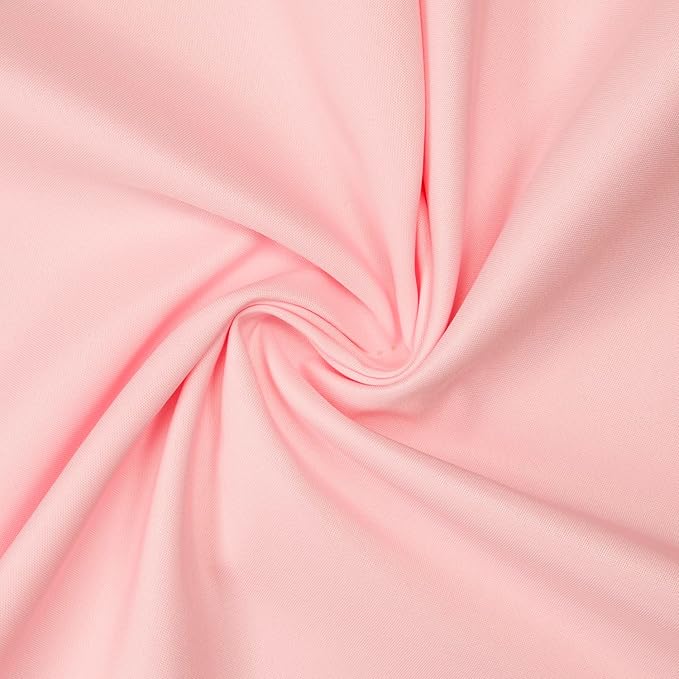 Gee Di Moda Fitted Tablecloth - 48 x 30 Inch Pink Fitted Table Cloth for 4 Foot Rectangle Table - Heavy Duty Washable Fabric - for 4 Ft Buffet Table Holiday Party Dinner Wedding & Trade Show