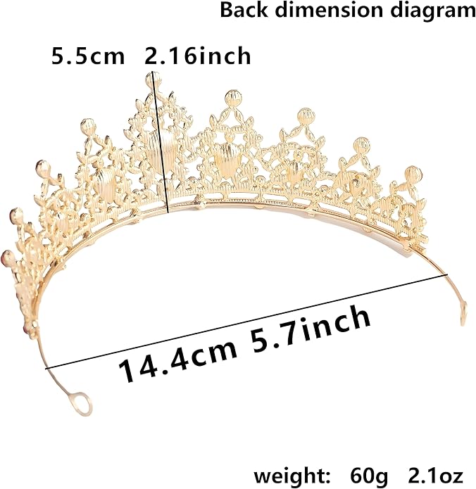 Crown Tiara for Women Queen Crown Rhinestone Wedding Crowns Birthday Tiara Women's Hair Accessories Costume Party Halloween Decor Prom Gifts