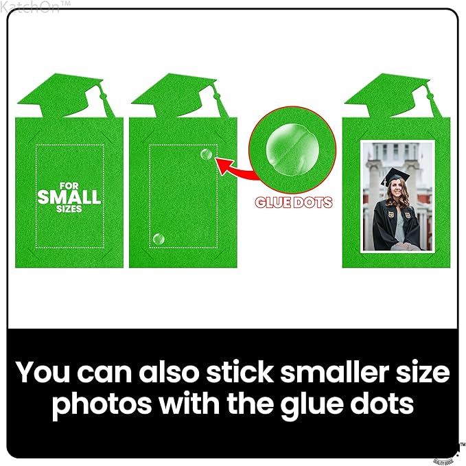 KatchOn, Green Graduation Photo Banner 2025 - Large, 10 Feet, 2025 Grad banner | Grad party decorations 2025 | Felt Picture banner for Graduation Decorations 2025