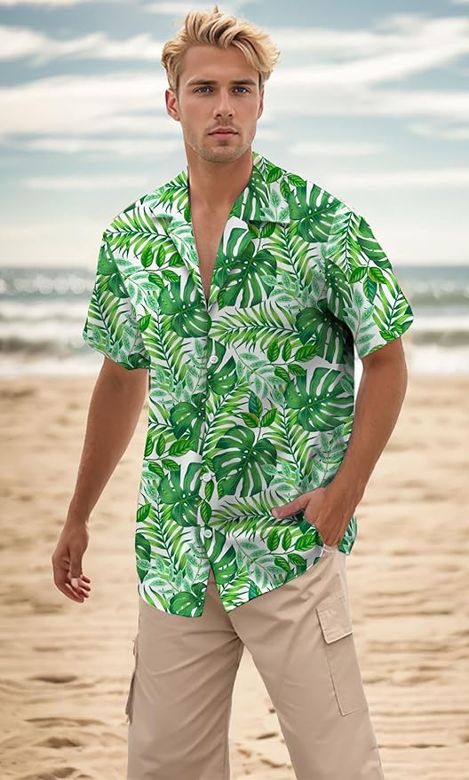 Cromoncent Matching Hawaiian Outfits for Family, Dad and Son Matching Luau Beach Tropical Shirts Mommy Daughter Tropical Sets