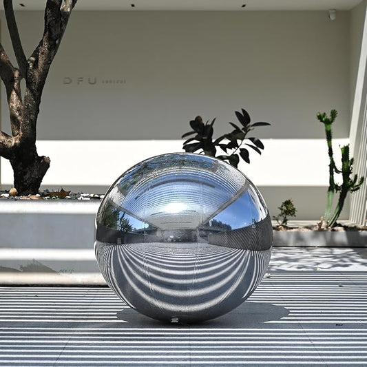 Yescom 39" Inflatable Mirror Ball Giant Reusable Hanging Large Disco Balloon Decoration for Party Wedding Event Concerts Stage Decor Silver