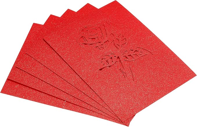YOKIVE Place Cards for Table Setting, 25Pcs Name Cards Wedding Place Cards Table Place Cards Rose Blank Card for Wedding Reception Dinner Party, Red