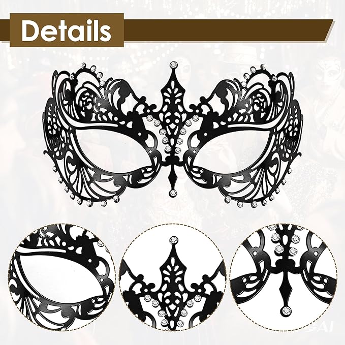 OIDEA Masquerade Mask for Couple - Roman Greek Venetian Mask Halloween Prom Party Costume Ball Mardi Gras Mask for Women Men