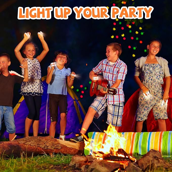 CALIFORNIA CADE ELECTRONIC 98Pcs Finger Lights, Cat Birthday Theme Party Favor Led Finger Flashlights for Kids