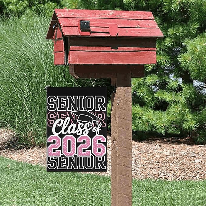 Class Of 2026 Senior 2026 Graduation Garden Flag Art Banner For Room Next Day Delivery
