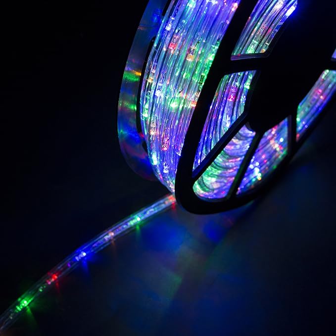 50ft Outdoor LED Rope Lights 540 Connectable Flexible Tube Lights, IP65 Waterproof Rope Lighting for Garden Patio Pool Bedroom Party Christmas Halloween Holiday Indoor/Outdoor Decoration, Multiple