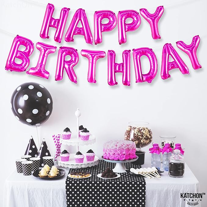 KatchOn, Hot Pink Huge 16" Birthday Balloon, Self Sealing, Reusable, for Girls Party Decorations