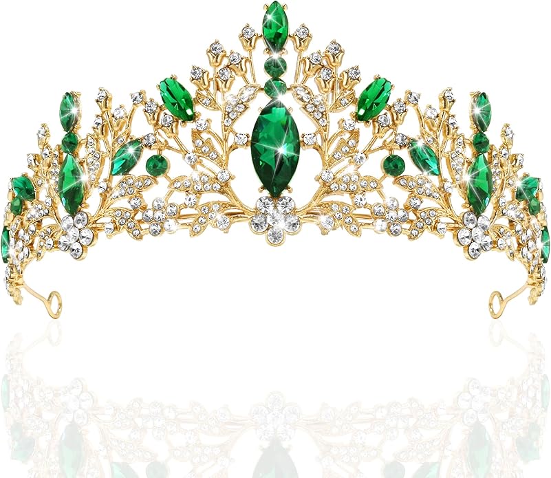 TAROSE Crowns for Women and Girls, Queen Crystal Gold Silver Tiaras with White Rhinestone and Combs, Goddess Crown for Wedding Bride Birthday Princess Bridal Shower Hair Accessories for Women