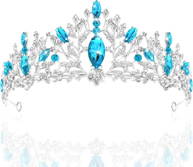 TAROSE Crowns for Women and Girls, Queen Crystal Gold Silver Tiaras with White Rhinestone and Combs, Goddess Crown for Wedding Bride Birthday Princess Bridal Shower Hair Accessories for Women