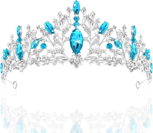 TAROSE Crowns for Women and Girls, Queen Crystal Gold Silver Tiaras with White Rhinestone and Combs, Goddess Crown for Wedding Bride Birthday Princess Bridal Shower Hair Accessories for Women