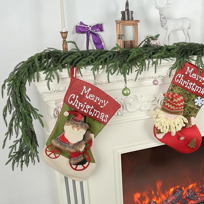 Artgar 9 FtPine Garland - Real Touch Pine Garland - Artificial Greenery Christmas Garlands - Green Cedar Garlands for Mantel Staircase Tabletop Home Indoor Outdoor Winter Christmas Decor