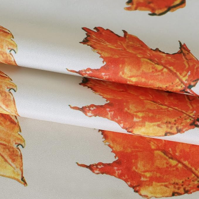 LUSHVIDA Thanksgiving Day Fall Leaves Table Runner, Washable Wrinkle Resistant Autumn Harvest Table Runner for Indoor/Outdoor Holiday Parties Decoration 14x108 inches