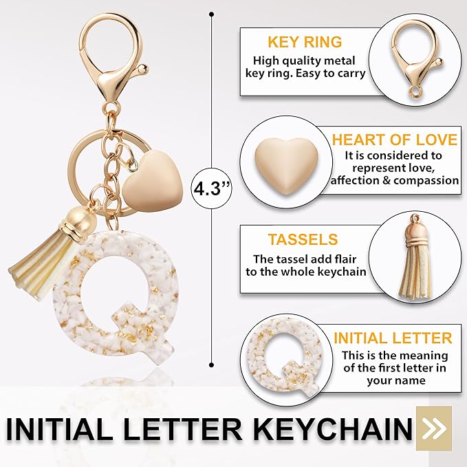 Initial Letter Keychain, Butterfly Keychain Cute Resin, Initial Keychain Backpack Charms, Key chain for Women, Girls