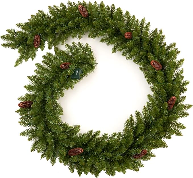 9 FT Christmas Garland Pre-lit 70 LED Lights Holiday Artificial Decor for Stairs Mantle Door Indoor Outdoor Garland with Battery Operated Timer