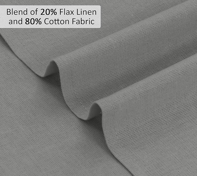 Ruvanti Linen Napkins Set of 12, 18x18 Cloth Napkins, Cotton Linen Blend Napkins Cloth Washable, Soft, Reusable Dinner Napkins for Wedding, Parties, Christmas, Thanksgiving, Everyday Use - Wild Dove