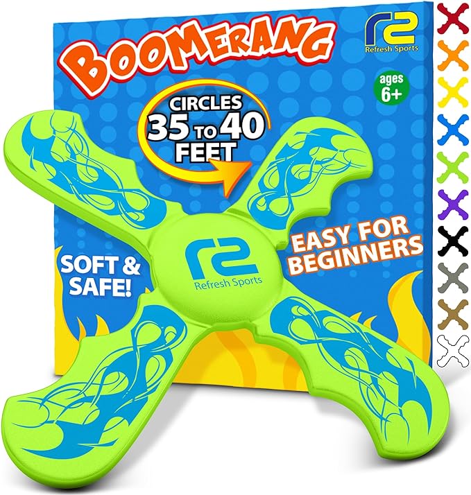 Boomerangs for Kids - Christmass Gifts for Grandkids Boys & Girls All Ages - Outdoor Flying Disc - Fun Boy Stocking Stuffers - Boys Toys Age 8-10 Year Old & 10-12 & Up - Beach Toys for Kids Presents