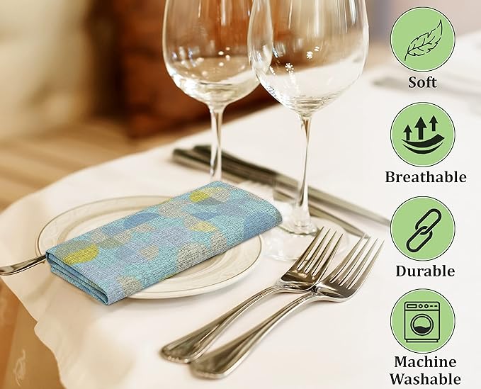 RUVANTI Cloth Napkins Set of 12 Cotton 100%, 18x18 Inches Napkins Cloth Washable, Soft, Absorbent. Cotton Napkins for Parties, Christmas, Thanksgiving, Weddings, Dinner Napkins Cloth - Quarterly