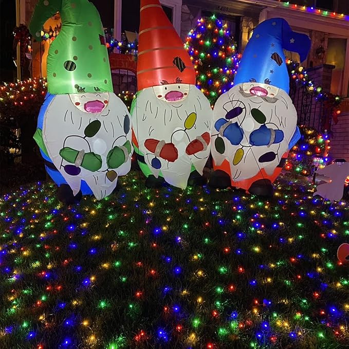 YEGUO 66ft 200 LED Christmas Light Outdoor Waterproof, 8 Modes String Lights Multicolor, Green Wire Twinkle Tree Light Plug in with Timer Memory