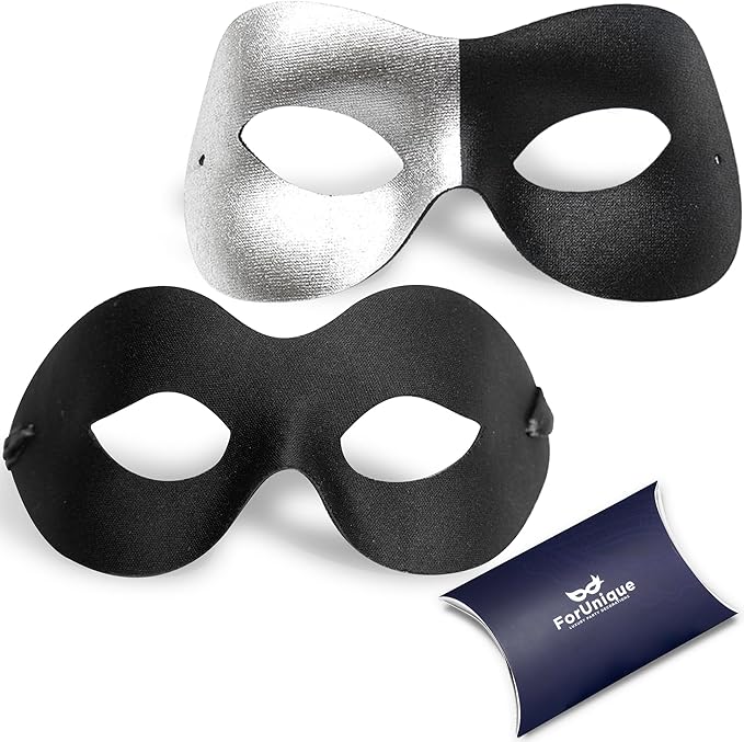 Masquerade Mask for Couples Women and Men - 3 Pack Venetian Gold and Black Lace, Mardi Gras Mask