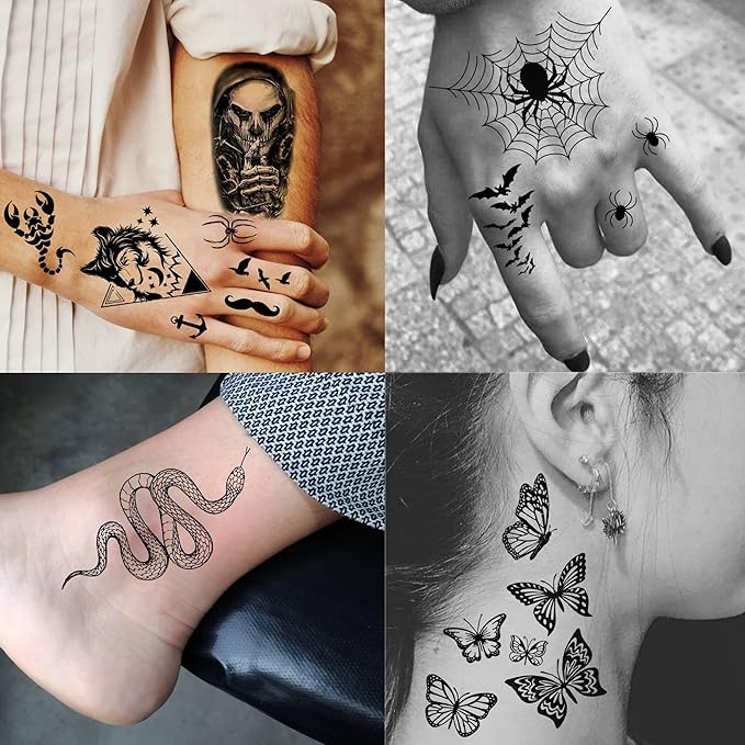 73 Sheets Halloween Chicano Temporary Tattoos For Women Men Adults Cholo Chola, Our Lady of Guadalupe Tattoo Stickers Religion, Chicana Gangster Prisoner Mexico Culture Joker Fake Tattoo Jesus Christ