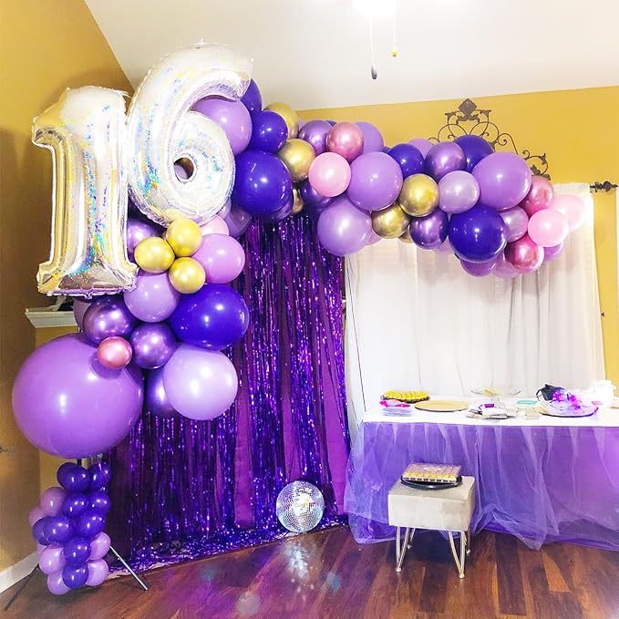 Dark Purple Balloons, 66pack 12inch Deep Purple Latex Party Balloons for Halloween, Graduation, Wedding, Birthday, Baby Shower, Anniversary, Valentine's Day Party Decorations