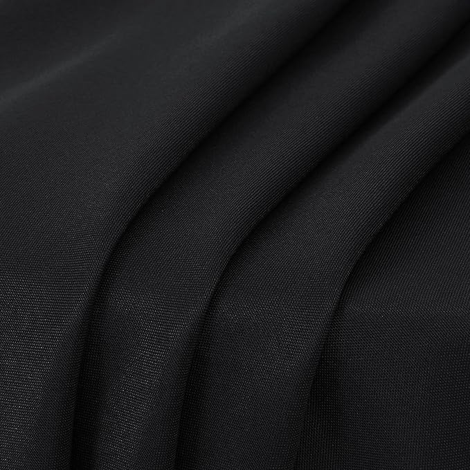 sancua 6 Pack Round Tablecloth 120 Inch Black, Stain and Wrinkle Resistant Table Cloth - Washable Polyester Table Cover for Dining Tables, Buffet Parties and Camping