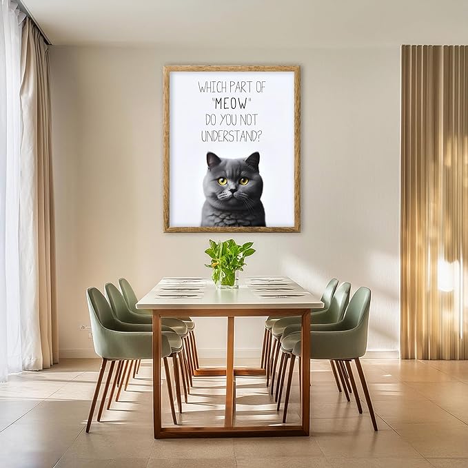 Posterizer 1 pcs - Which Part of Meow Do You Not Understand - for cat lovers - Comedy Art for Animal Lovers - 16x20 unframed wall