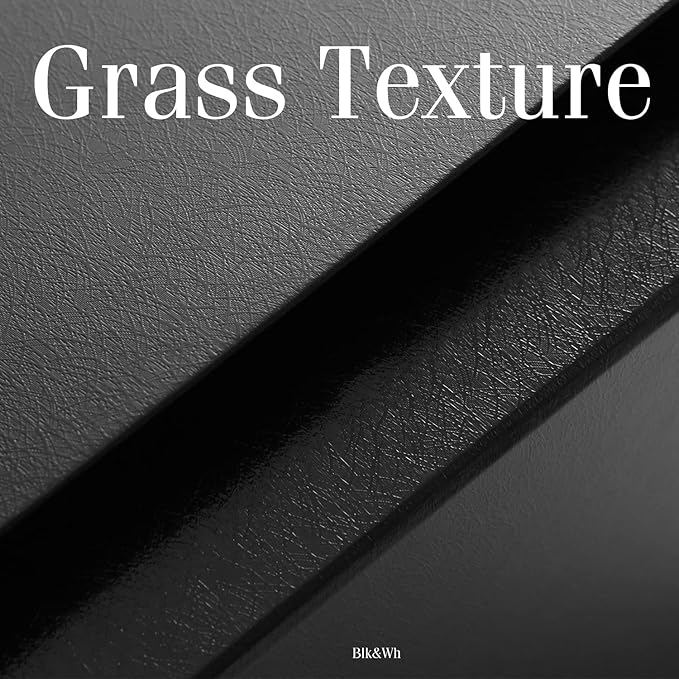 BLK&WH 6 Gift Boxes 9x6.5x3.8 Inches, Black Gift Boxes, Gift Boxes with Lids, Collapsible Gift Boxes for Gift Packaging (Glossy Black with Grass Texture)